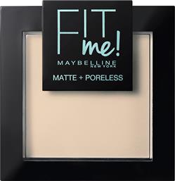 FIT ME MATTE + PORELESS PRESSED POWDER 8,2GR SOFT IVORY MAYBELLINE από το ATTICA