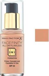 FACEFINITY ALL DAY FLAWLESS 3-IN-1 FOUNDATION 77 SOFT HONEY MAX FACTOR BEAUTY BASKET