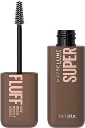 SUPERFLUFF BROW MOUSSE ΜΑΣΚΑΡΑ ΓΙΑ ΦΡΥΔΙΑ ΜΕ ΔΙΑΡΚΕΙΑ ΕΩΣ 16 ΩΡΕΣ 5ML - MEDIUM BROWN MAYBELLINE