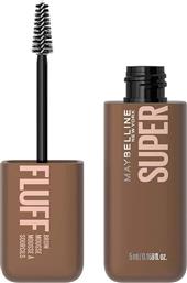 SUPERFLUFF BROW MOUSSE ΜΑΣΚΑΡΑ ΓΙΑ ΦΡΥΔΙΑ ΜΕ ΔΙΑΡΚΕΙΑ ΕΩΣ 16 ΩΡΕΣ 5ML - SOFT BROWN MAYBELLINE