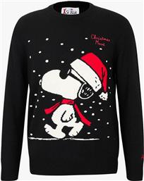 ΑΝΔΡΙΚΗ ΠΛΕΚΤΗ ΜΠΛΟΥΖΑ ΜΕ CONTRAST ΣΧΕΔΙΟ ''SNOOPY XMAS COOL'' - HER0001-03390I ΜΑΥΡΟ MC2 SAINT BARTH