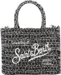 ΓΥΝΑΙΚΕΙΑ ΤΣΑΝΤΑ ΧΕΙΡΟΣ TWEED ΜΕ ΚΕΝΤΗΜΕΝΟ ΛΟΓΟΤΥΠΟ ''VANITY TWEED'' - VANI039-01323I ΑΣΠΡΟΜΑΥΡΟ MC2 SAINT BARTH