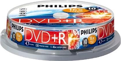 MD DVD+R PHILIPS 16X 4,7GB CAKE 10