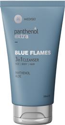 PANTHENOL EXTRA BLUE FLAMES 3 IN 1 GEL CLEANSER ΑΝΔΡΙΚΟ ΑΦΡΟΛΟΥΤΡΟ & ΣΑΜΠΟΥΑΝ ΓΙΑ ΠΡΟΣΩΠΟ, ΣΩΜΑ & ΜΑΛΛΙΑ 200ML MEDISEI
