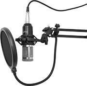 STUDIO AND STREAMING MICROPHONE KIT MT397S SILVER MEDIA TECH