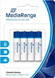 PREMIUM ΑΛΚΑΛΙΚΕΣ ΜΠΑΤΑΡΙΕΣ AAA 1.5V 4ΤΜΧ MEDIARANGE