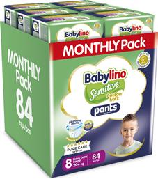 ΠΑΝΕΣ ΒΡΑΚΑΚΙ BABYLINO PANTS MONTHLY PACK EXTRA EXTRA LARGE UNISEX NO.8 (20+KG) (84ΤΕΜ) MEGA DISPOSABLES