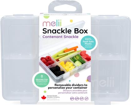 ΦΑΓΗΤΟΔΟΧΕΙΟ ΠΛΑΣΤΙΚΟ ΜΕ 8 ΧΩΡΙΣΜΑΤΑ 100ML SNACKLE BOX MEDIUM TRANSPARENT MEL23400 (ΥΛΙΚΟ: ΠΛΑΣΤΙΚΟ, ΧΡΩΜΑ: ΔΙΑΦΑΝΟ ) - - MEL23400 MELII