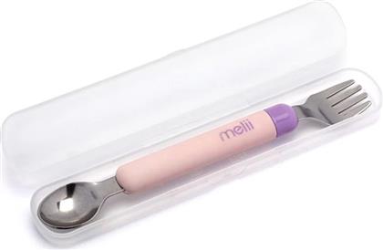 ΚΟΥΤΑΛΟΠΙΡΟΥΝΟ ΜΕ ΘΗΚΗ SPORK ON THE GO PINK/PURPLE 11100 MELII