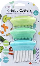 ΣΕΤ 3ΤΜΧ ΚΟΠΤΗΣ CRINKLE CUTTERS BLUE MEL20000 - - MEL20000 MELII