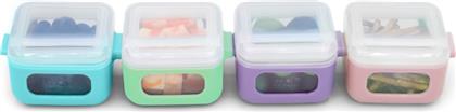 ΣΕΤ 4ΤΜΧ ΔΟΧΕΙΑ ΜΕ ΚΑΠΑΚΙ SNAP AND GO CUBES 120ML MEL23805 (ΥΛΙΚΟ: ΠΛΑΣΤΙΚΟ) - - MEL23805 MELII