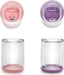 ΣΕΤ ΠΟΤΗΡΙΑ ΜΕ ΔΙΠΛΟ ΤΟΙΧΩΜΑ 145ML PINK-PURPLE MELLI MEL13555 (ΧΡΩΜΑ: ΡΟΖ) - - MEL13555 MELII