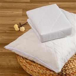 ΑΔΙΑΒΡΟΧΟ ΕΠΙΣΤΡΩΜΑ ΗΜΙΔΙΠΛΟ 120X200+40CM BASIC ΛΕΥΚΟ (120X200+40CM) MELINEN
