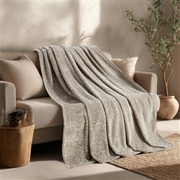 ΔΙΑΚΟΣΜΗΤΙΚΟ ΡΙΧΤΑΡΙ FLEECE/ΚΟΥΒΕΡΤΑ ΚΑΝΑΠΕ (130X170) MELINEN GIZA GREIGE MELINEN HOME