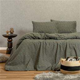 ΦΑΝΕΛΕΝΙΟ ΣΕΝΤΟΝΙ KING SIZE ΜΕ ΛΑΣΤΙΧΟ + ΜΑΞΙΛΑΡΟΘΗΚΕΣ (ΣΕΤ) MELINEN WINTER LINE MINI ELISE BLUE MELINEN HOME