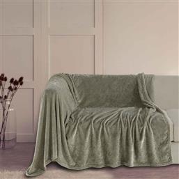 ΡΙΧΤΑΡΙ ΔΙΘΕΣΙΟΥ ΚΑΝΑΠΕ FLEECE (170X250) MELINEN ARIA OLIVE/GREY MELINEN HOME