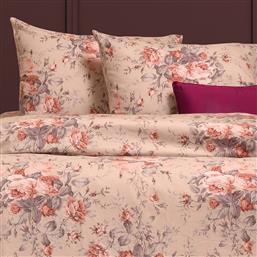 ΣΕΝΤΟΝΙ KING SIZE (ΣΕΤ 3 ΤΜΧ) 180X200+30 WINTER PEONIA ROSE ΜΕ ΛΑΣΤΙΧΟ (180X200+30) MELINEN