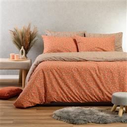 ΣΕΝΤΟΝΙΑ ΔΙΠΛΑ (ΣΕΤ) 150X200+32 CASUAL CESARE APRICOT ΜΕ ΛΑΣΤΙΧΟ (150X200+32) MELINEN