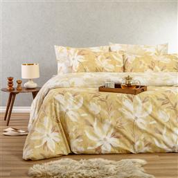 ΣΕΝΤΟΝΙΑ ΔΙΠΛΑ (ΣΕΤ) 150X200+32 CASUAL GIULIA OCHRE ΜΕ ΛΑΣΤΙΧΟ (150X200+32) MELINEN