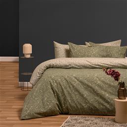 ΣΕΝΤΟΝΙΑ ΔΙΠΛΑ (ΣΕΤ) 150X200+32 CASUAL WANG OLIVE ΜΕ ΛΑΣΤΙΧΟ (150X200+32) MELINEN από το AITHRIO