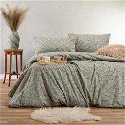 ΣΕΝΤΟΝΙΑ ΦΑΝΕΛΕΝΙΑ ΥΠΕΡΔΙΠΛΑ (ΣΕΤ) 235X260 WINTER POPPY GREY ΧΩΡΙΣ ΛΑΣΤΙΧΟ MELINEN