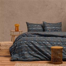 ΣΕΝΤΟΝΙΑ ΦΑΝΕΛΕΝΙΑ KING SIZE (ΣΕΤ) 270X260 WINTER EZRA BLUE ΧΩΡΙΣ ΛΑΣΤΙΧΟ (270X260) MELINEN