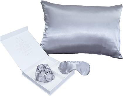ΣΕΤ ΥΠΝΟΥ 3ΤΜΧ PURE SATEN SILK ΜΑΞΙΛΑΡΟΘΗΚΗ-ΜΑΣΚΑ ΥΠΝΟΥ-ΛΑΣΤΙΧΑΚΙ ΜΑΛΛΙΩΝ DARK GREY 20004963 (ΥΦΑΣΜΑ: ΜΕΤΑΞΙ, ΧΡΩΜΑ: ΓΚΡΙ) - - 20004963 MELINEN