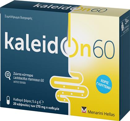 KALEIDON 60 270MG ΣΥΜΠΛΗΡΩΜΑ ΔΙΑΤΡΟΦΗΣ ΠΡΟΒΙΟΤΙΚΩΝ ΓΙΑ ΙΣΟΡΡΟΠΙΑ ΤΗΣ ΧΛΩΡΙΔΑΣ ΤΟΥ ΕΝΤΕΡΟΥ 20CAPS MENARINI