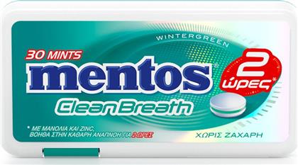 ΚΑΡΑΜΕΛΕΣ CLEAN BREATH WINTERGREEN 21G MENTOS