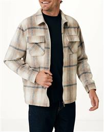 GRADIENT CHECK OVERSHIRT WITH ZIPPER MEXX