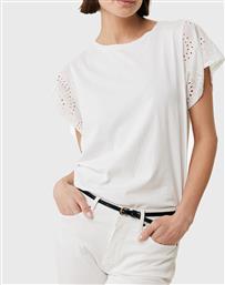 TOP WITH BROIDERY SLEEVES FL2030033W-110701 OFFWHITE MEXX