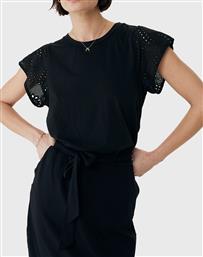 TOP WITH BROIDERY SLEEVES FL2030033W-193911 BLACK MEXX