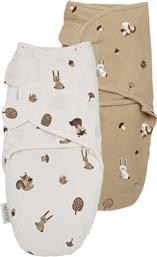 ΚΑΛΟΚΑΙΡΙΝΟΙ ΥΠΝΟΣΑΚΟΙ - ΠΑΝΕΣ ΦΑΣΚΙΩΜΑΤΟΣ (0-3 ΜΗΝΩΝ) 2ΤΜΧ SWADDLE FOREST ANIMALS SAND MEYCO