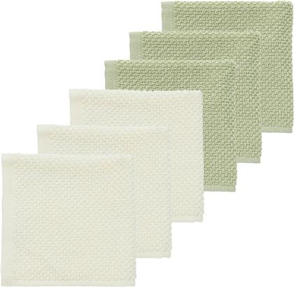 ΛΑΒΕΤΕΣ ΩΜΟΥ (ΣΕΤ 6ΤΜΧ) POPCORN NATURAL/SOFT OLIVE MEYCO