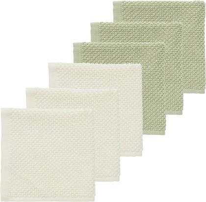 ΣΕΤ 6ΤΜΧ ΛΑΒΕΤΑ ΒΑΜΒΑΚΕΡΗ 30X30ΕΚ. POPCORN NATURAL/SOFT OLIVE MEY-167.205.CM.02.M6 (ΥΦΑΣΜΑ: ΒΑΜΒΑΚΙ 100%, ΧΡΩΜΑ: ΛΑΔΙ) - - MEY-167.205.CM.02.M6 MEYCO