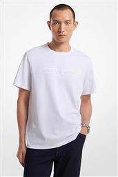 ΑΝΔΡΙΚΟ T-SHIRT ΜΕ ΚΕΝΤΗΜΕΝΟ ΑΝΑΓΛΥΦΟ ΛΟΓΟΤΥΠΟ REGULAR FIT - CF4529H1V2 ΛΕΥΚΟ MICHAEL KORS από το NOTOS