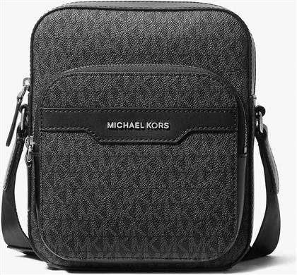 ΑΝΔΡΙΚΟ ΤΣΑΝΤΑΚΙ CROSSBODY ΜΕ ALL-OVER MONOGRAM PATTERN ''HUNDSON'' - 33T5LHDM0B ΜΑΥΡΟ MICHAEL KORS
