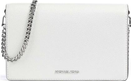 ΓΥΝΑΙΚΕΙΑ ΔΕΡΜΑΤΙΝΗ ΤΣΑΝΤΑ CROSSBODY ''JET SET'' - 32F4SJ6C8L ΛΕΥΚΟ MICHAEL KORS