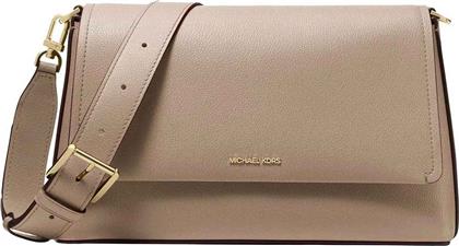ΓΥΝΑΙΚΕΙΑ ΔΕΡΜΑΤΙΝΗ ΤΣΑΝΤΑ CROSSBODY ''NESSA'' - 30T5G8ZM3L ΓΚΡΙ MICHAEL KORS