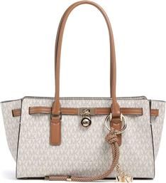 ΓΥΝΑΙΚΕΙΑ ΔΕΡΜΑΤΙΝΗ ΤΣΑΝΤΑ ΩΜΟΥ ΜΕ ALL-OVER MONOGRAM ''HAMILTON SMALL'' - 30F5GNXT0B ΕΚΡΟΥ MICHAEL KORS