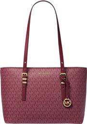 ΓΥΝΑΙΚΕΙΑ ΔΕΡΜΑΤΙΝΗ ΤΣΑΝΤΑ TOTE ΜΕ ALL-OVER MONOGRAM ΚΑΙ ΜΕΤΑΛΛΙΚΟ ΛΟΓΟΤΥΠΟ ''QUINN'' - 30T5GQNT2V ΒΥΣΣΙΝΙ MICHAEL KORS