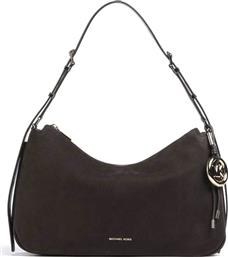 ΓΥΝΑΙΚΕΙΑ NUBUCK ΤΣΑΝΤΑ HOBO ΜΕ ALL-OVER MONOGRAM ''NOLITA'' - 30F5GY5M2L ΚΑΦΕ ΣΚΟΥΡΟ MICHAEL KORS