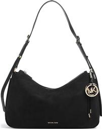 ΓΥΝΑΙΚΕΙΑ NUBUCK ΤΣΑΝΤΑ HOBO ΜΕ ALL-OVER MONOGRAM ''NOLITA'' - 30F5GY5M2L ΜΑΥΡΟ MICHAEL KORS