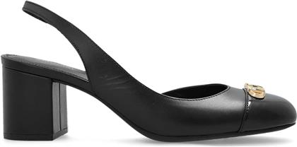 ΓΥΝΑΙΚΕΙΑ SLINGBACKS ΜΕ ΜΕΤΑΛΛΙΚΟ ΜΟΝΟΓΡΑΜΜΑ ''PERLA'' - 40R5PLMP1L ΜΑΥΡΟ MICHAEL KORS