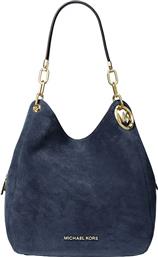 ΓΥΝΑΙΚΕΙΑ SUEDE ΤΣΑΝΤΑ ΩΜΟΥ ''LILLIE'' - 30F3G0LE3S ΜΠΛΕ ΣΚΟΥΡΟ MICHAEL KORS