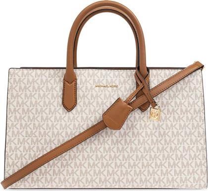 ΓΥΝΑΙΚΕΙΑ ΤΣΑΝΤΑ ΧΕΙΡΟΣ ΜΕ ALL-OVER MONOGRAM PRINT ''SCARLETT'' - 30F4GETS2B ΕΚΡΟΥ MICHAEL KORS