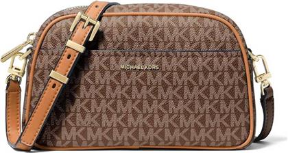 ΓΥΝΑΙΚΕΙΑ ΤΣΑΝΤΑ CROSSBODY ΜΕ ALL-OVER MONOGRAM ΚΑΙ ΜΕΤΑΛΛΙΚΟ ΛΟΓΟΤΥΠΟ ''NESSA'' - 32F5GJ6C5B ΚΑΦΕ MICHAEL KORS