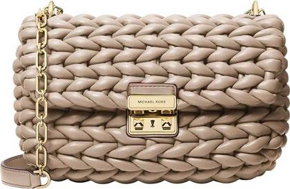 ΓΥΝΑΙΚΕΙΑ ΤΣΑΝΤΑ CROSSBODY ΜΕ ΛΟΓΟΤΥΠΟ ''TRIBECA'' - 30T5G2RL7T ΓΚΡΙ MICHAEL KORS