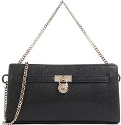 ΓΥΝΑΙΚΕΙΑ ΤΣΑΝΤΑ CROSSBODY ΜΕ ΜΕΤΑΛΛΙΚΟ ΛΟΓΟΤΥΠΟ ''HAMILTON'' - 32F5GNXC0L ΜΑΥΡΟ MICHAEL KORS