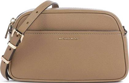 ΓΥΝΑΙΚΕΙΑ ΤΣΑΝΤΑ CROSSBODY ΜΕ ΜΕΤΑΛΛΙΚΟ ΛΟΓΟΤΥΠΟ ''JET SET'' - 32F5GJ6C5L ΜΠΕΖ MICHAEL KORS